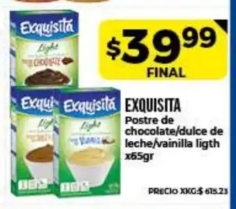 Supermayorista Vital Exquisita Postre de chocolate/dulce de leche/vainilla light x65gr oferta