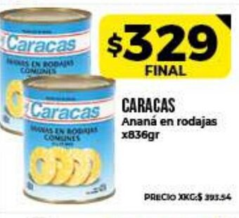 Supermayorista Vital Caracas Ananá en rodajas x836gr oferta