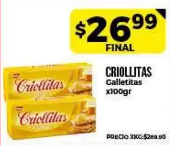 Supermayorista Vital Criollitas Galletitas x 100gr oferta