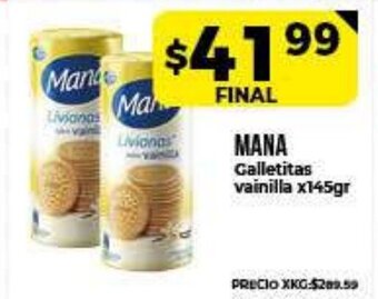 Supermayorista Vital Mana Galletitas vainilla x 145gr oferta
