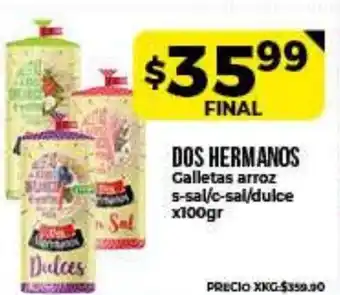 Supermayorista Vital Dos Hermanos Galletas arroz s-sal/c-sal/dulce x 100gr oferta