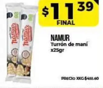 Supermayorista Vital Namur Turrón Maní x 25 gr oferta