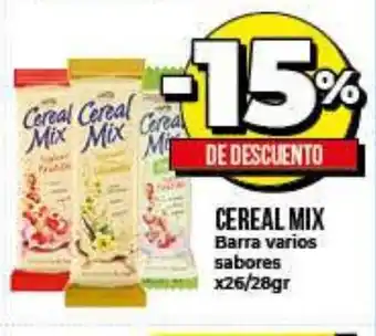 Supermayorista Vital Cereal Mix Barra varios sabores x 26/28gr oferta