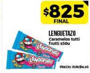 Supermayorista Vital Lenguetazo Caramelos tutti frutti x 50u oferta