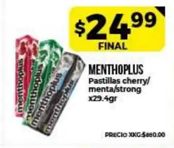 Supermayorista Vital Menthoplus Pastillascherry/mental/strong x 29.4gr oferta