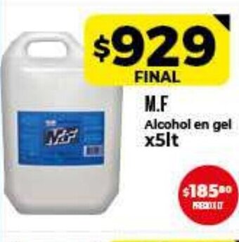 Supermayorista Vital M.F Alcohol en gel x 5lt oferta