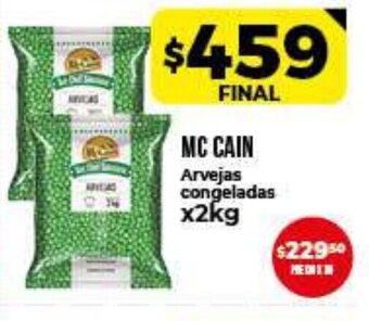 Supermayorista Vital Mc.Cain Arvejas congeladas x 2kg oferta