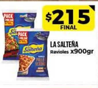 Supermayorista Vital La Salteña Ravioles x 900gr oferta