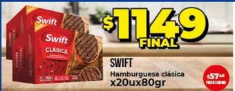 Supermayorista Vital Swift Hamburguesa clásica 20ux80gr oferta