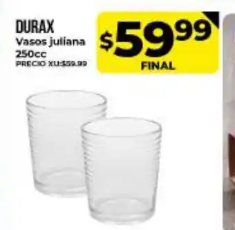 Supermayorista Vital Durax Vasos juliana 250cc oferta