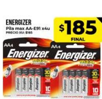 Supermayorista Vital Energizer Pila max AA-E91 x 4u oferta