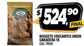 Supermercados Yaguar Nuggets Crocantes Union Ganadera 1K oferta
