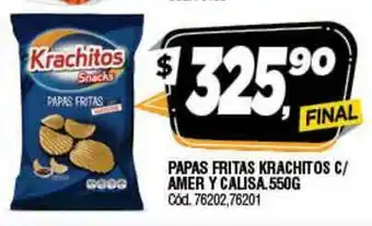 Supermercados Yaguar Papas Fritas Krachitos C-Amer Y Calisa 550g oferta