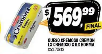 Supermercados Yaguar Queso Cremoso Cremo LS Cremoso oferta