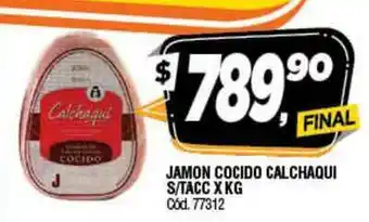 Supermercados Yaguar Jamon Cocido Calchaqui S-Tacc oferta