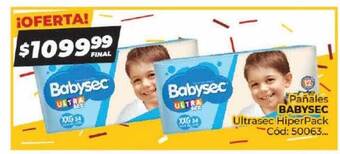 Diarco Pañales babysec ultrasec hiperpack oferta