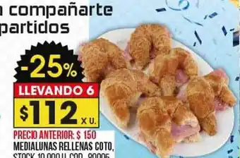 Coto Medialunas rellenas coto oferta