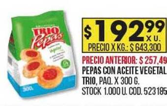 Coto Pepas con aceite vegetal trio oferta