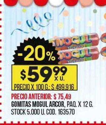 Coto Gomitas mogul arcor oferta