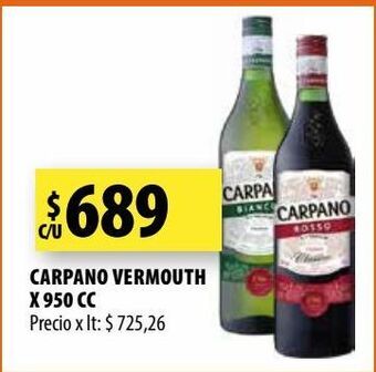 Punto Mayorista Carpano vermouth x 950 cc oferta