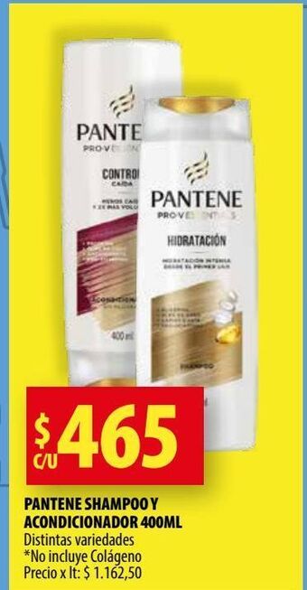 Punto Mayorista Pantene shampoo y acondicionador 400ml oferta