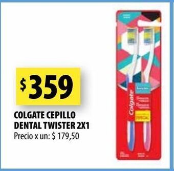 Punto Mayorista Colgate cepillo dental twister 2x1 oferta