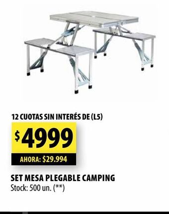 Punto Mayorista Set mesa plegable camping oferta