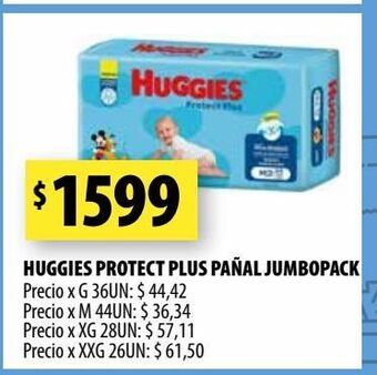Punto Mayorista Huggies protect plus pañal jumbopack oferta