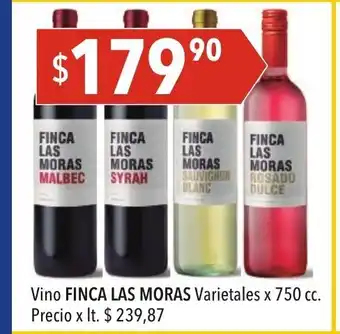 Hergo Finca Las Moras Vino Varietales x750 cc oferta