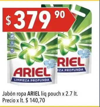 Hergo Ariel Jabón liq puoch x2.7 lt oferta