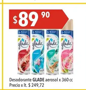 Hergo Glade Desodorante aerosol x360 cc oferta