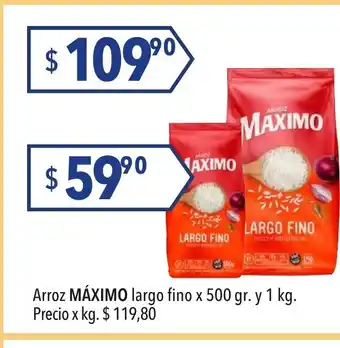 Maximo Arroz largo fino x500 gr y 1 kg