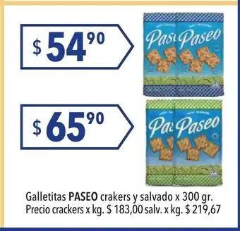 Hergo Paseo Galletitas crackers y salvado x300 gr oferta