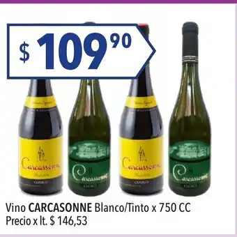 Hergo Carcasonne Vino Blanco/Tinto x750 cc oferta