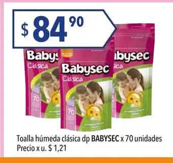 Hergo Babysec Toalla húmeda clásica dp x70 unidades oferta
