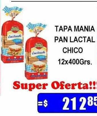 Dulcenter Tapa mania pan lactal chico oferta