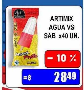 Dulcenter Artimix agua vs sab oferta