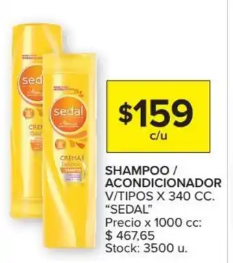 Carrefour Market "Sedal" Shampoo / Acondicionador x340 cc oferta