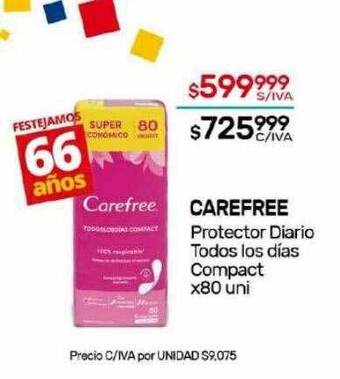 Nini Mayorista Carefree protector diario todos los días compact oferta