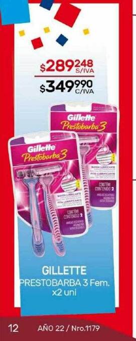 Nini Mayorista Gillette prestobarba 3 fem oferta