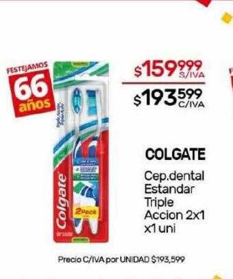 Nini Mayorista Colgate cep. dental estandar triple accion oferta