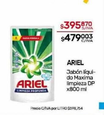 Nini Mayorista Ariel jabón líquido maxima limpieza dp oferta