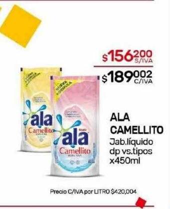 Nini Mayorista Ala camellito jab. líquido dp vs tipos oferta