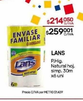 Nini Mayorista Lans p. hig. natural hoj. simp. oferta