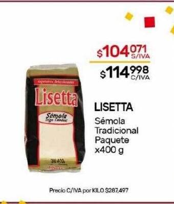 Nini Mayorista Lisetta sémola tradicional paquete oferta