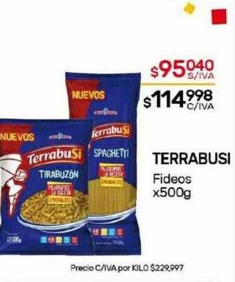 Nini Mayorista Terrabusi fideos oferta