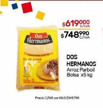 Nini Mayorista Dos hermanos arroz parboil bolsa oferta