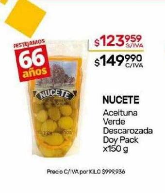 Nini Mayorista Nucete aceituna verde descarozada doy pack oferta