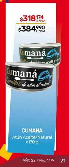 Nini Mayorista Cumana atún aceite natural oferta