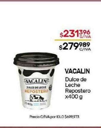 Nini Mayorista Vacalin dulce de leche repostero oferta